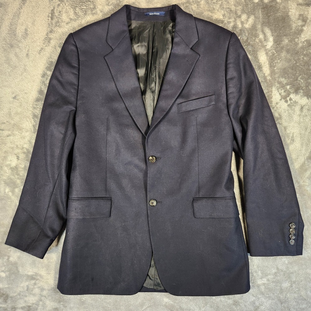 Ralph Ralph Lauren Blazer Mens 42R Navy Blue Excellent 100% Wool Sport Coat